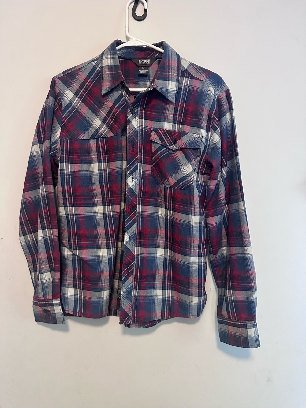 Outdoor Research Red & Blue Plaid Button-Down Shirt
